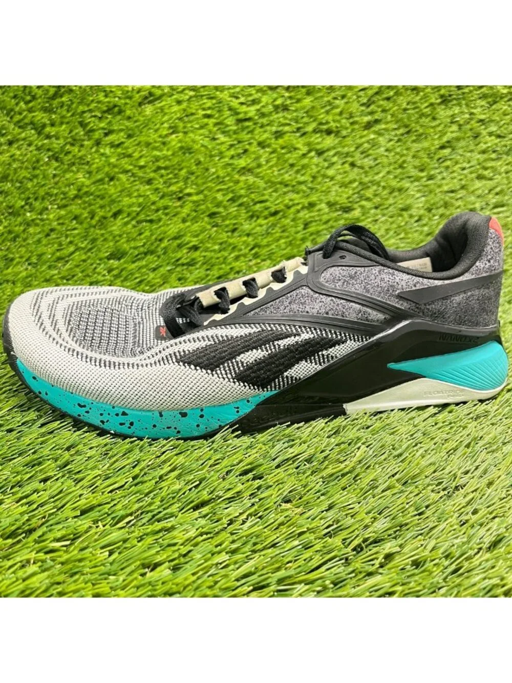 Reebok Nano X2 Womens Size 8.5 Gray Black Blue Athletic Running Shoes Sneakers - Picture 3 of 10